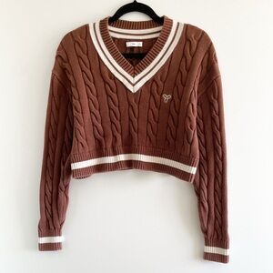 TNA Cropped Clay Sweater (Brown)